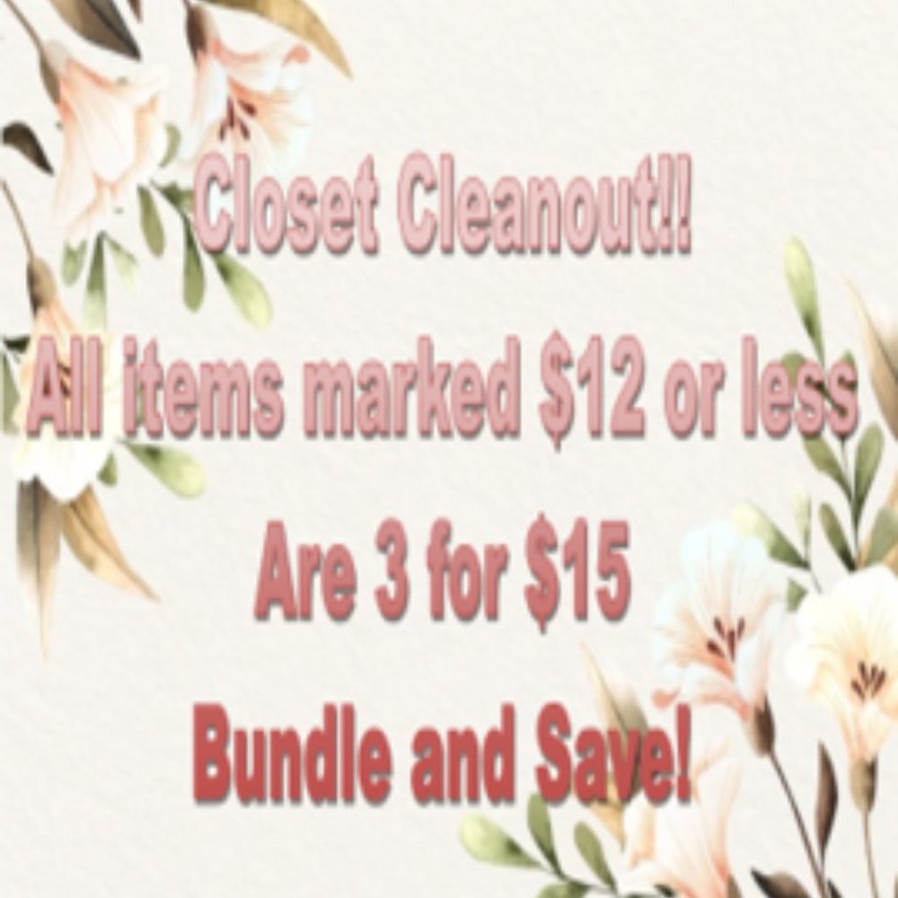 All items 12$ or less are 3 for $15